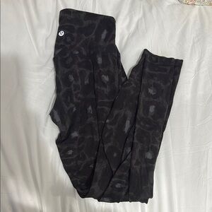 Black cheetah lululemon leggings